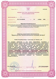 Лицензия № ЛО-11-01-002436 от 10.11.2020 г.